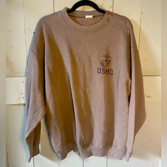 Vintage USMC Army Green Pullover - Picture 1 of 4